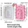 Wedding Couple Silicone Candle Soap Mold DIY Valentine's Day Wedding Dec Ornament Celebration Party Embellishments Mould