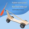 DIY Rubber Band Wind-Powered Car Kit: Educational Science Experiment Model