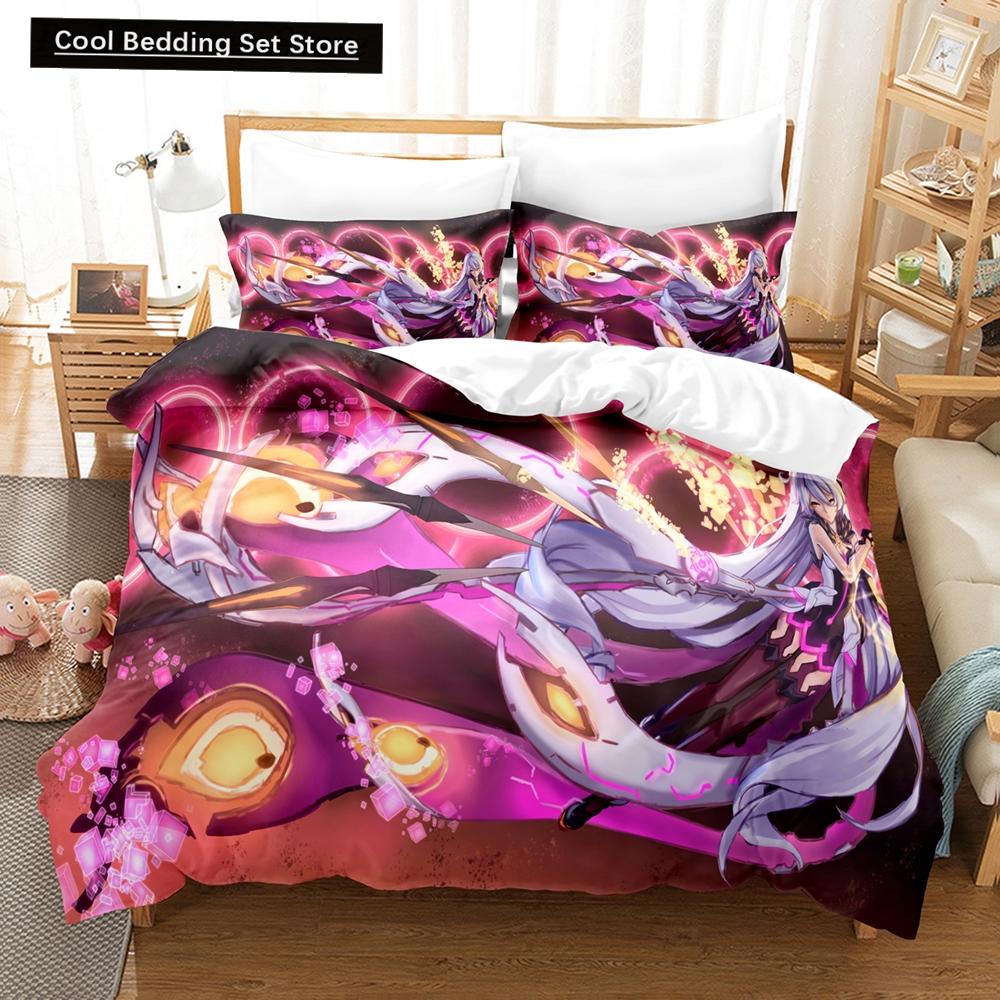 

3D Anime Honkai Impact 3rd Bedding Set Printed Decorative 2_3pcs Duvet Cover Set Bedclothes Quilt Cover Home For Home Textiles EU single(135x200cm)