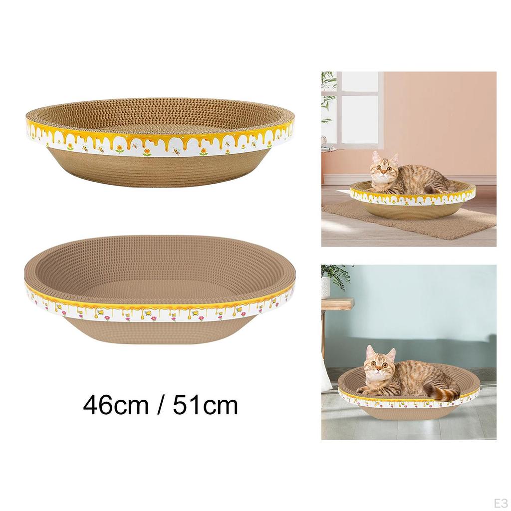 Bowl Cat Scratcher Lounge Sleep Board Decor Furniture Protector Nest Decoration Scratch Pad for