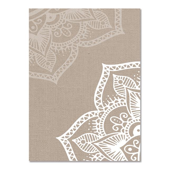 

Богемия Мандала Цветочные Серые Плакаты Холст Картина Исламская Настенная Художественная печать Фотографии для интерьера Йога Украшение гостиной 21cm×30cm NoFrame