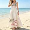 Women's Sleeveless Lightweight Floral Maxi Dress Elegant Summer Dress for Beach Vacation,Daily Commute,Casual Outings & Outdoor Wear