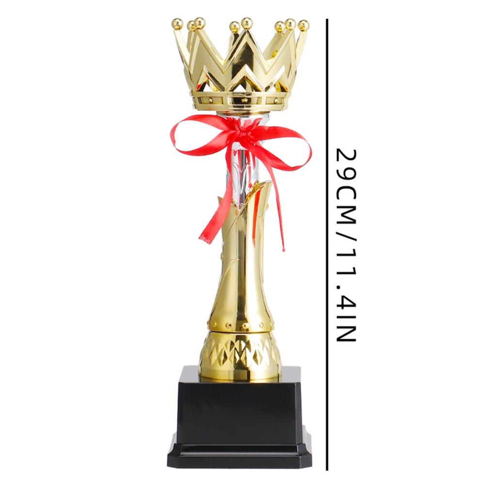 Neue Gold Gold Pokal Auszeichnungen Kunststoff Schule Belohnungsmaterial Preisbecher Krone Handwerk Souvenirs Sport Sieger