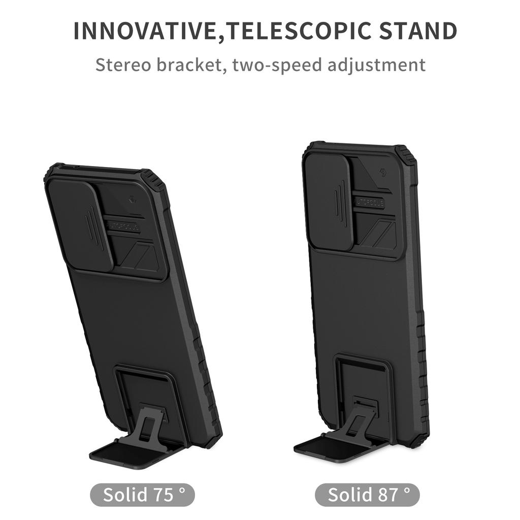 Shockproof Case For VIVO Y17S Y15S Y12A Y11 2019 Slide Camera Lens Protection Stand Phone Cover For VIVO Y5 2020 Y1S V23 5G S10E