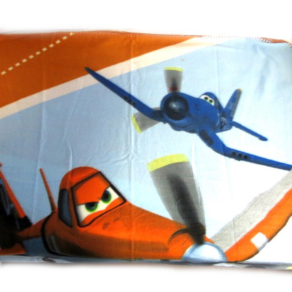 Planes [K8657] - Plaid Polaire 'Planes' bleu orange