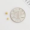 Gold-Plated S925 Sterling Silver Round Watermelon Spacer Beads for DIY Jewelry Accessories