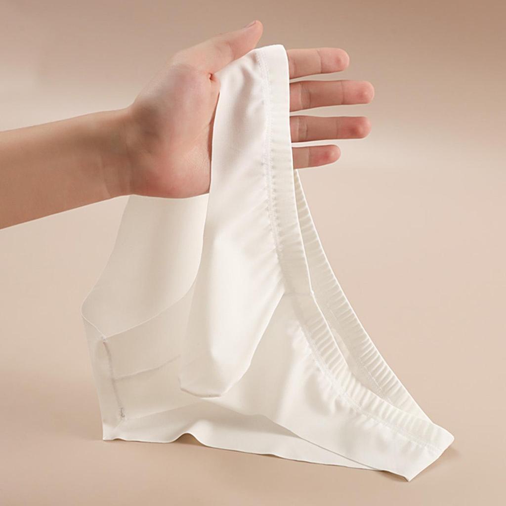 Męskie oddychające bokserki z lodowego jedwabiu chłodnego w dotyku - Jednolity kolor Plus Size