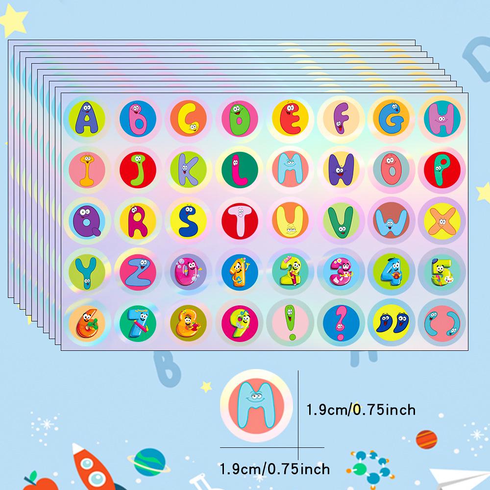 Waterproof Colorful Alphabet Stickers: European & American Home Décor, Personalized Toys & Stationery