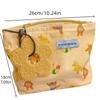 Ins Flat Top Bag Large Capacity Makeup Bag Cute Cartoon Bear Cosmetic Bag  Girly