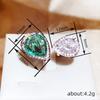 Offener verstellbarer Damenring, Schmuck mit mikro-eingelegtem Zirkon in Wassertropfenform, edler und eleganter Schmuck