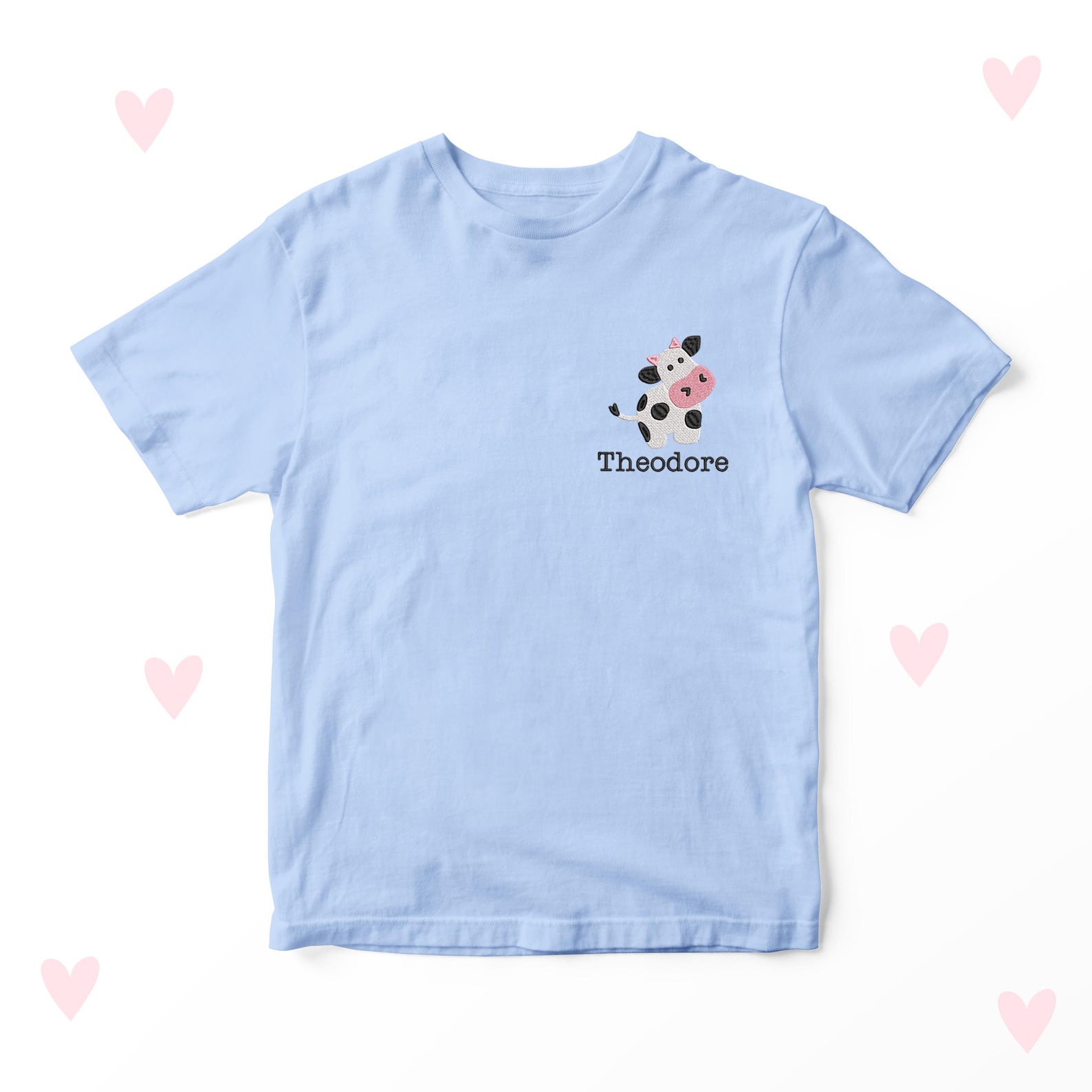Cow Kids T-shirt Embroidered Baby Toddler Clothing Personalised Children s Farm Outfit 150