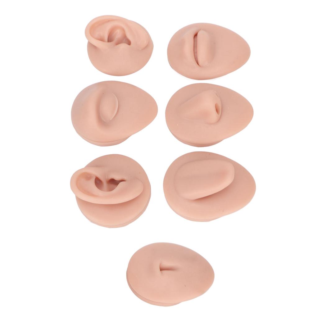 Silicone Body Practice Model Simulation Silicone Ear Eye Nose Mouth Tongue and Belly Button Model for Novice