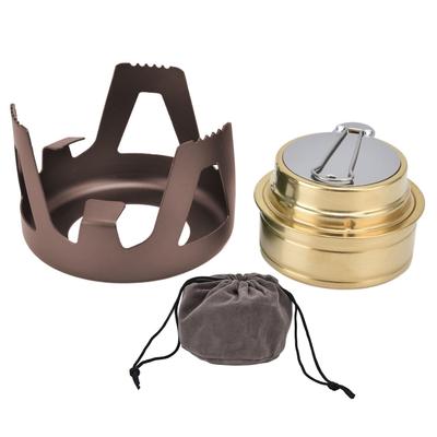 Camping Stove Windproof Vaporizable Portable Liquid Spirit Stove with Stand for Outdoor