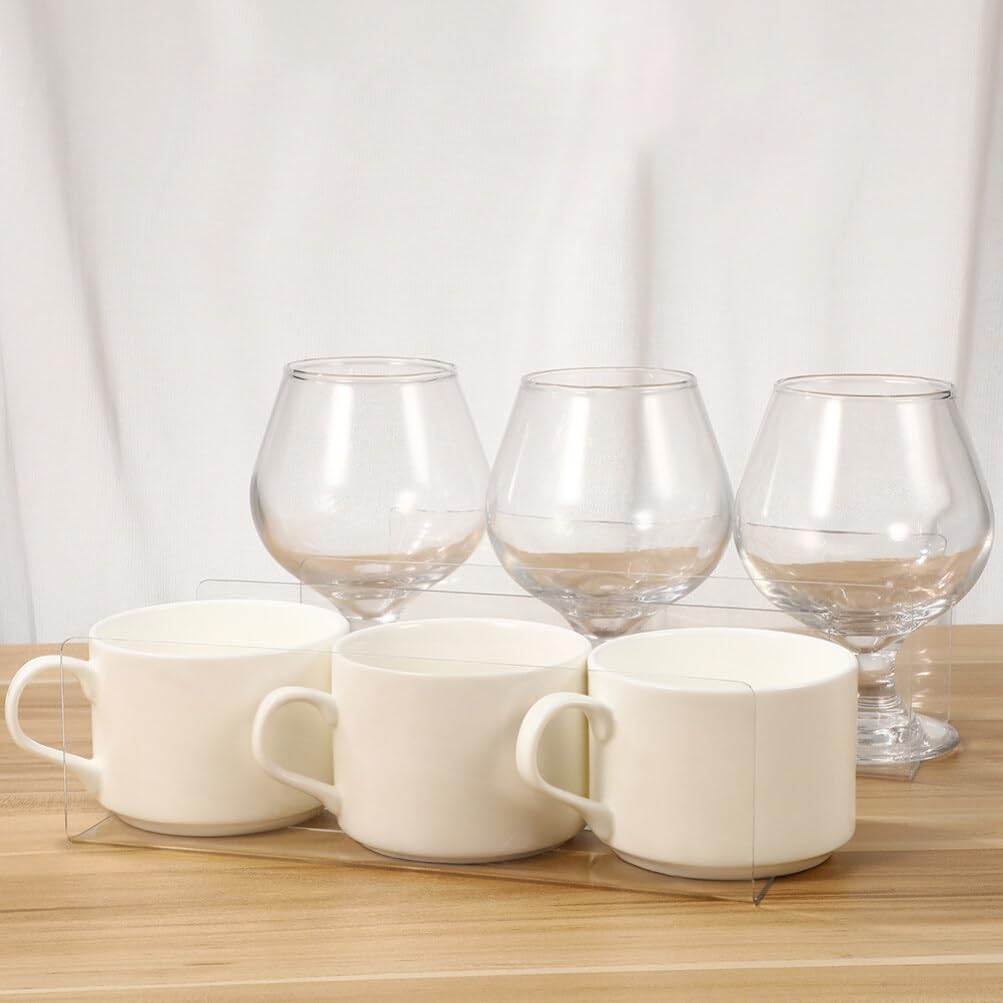 Frcolor Product Set of Transparent Tabletop Suitable for Reception Business and Dividers, L-shaped Dividers, 28cm, 6, Partitions, Shelves, Shelves,