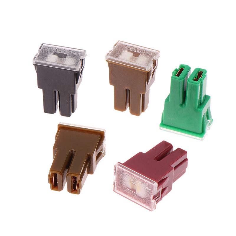 5Pcs Automobiles Fork Bolt Fuses 20-120A Square Car Fuse Box Waterproof Sockets Car Square Head Large Plug-In Fuses