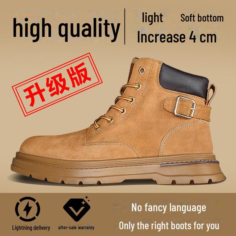 

Women s Thick Velvet Warm Wool Martin Boots - Casual British-Style Yellow Winter Footwear for Couples 41