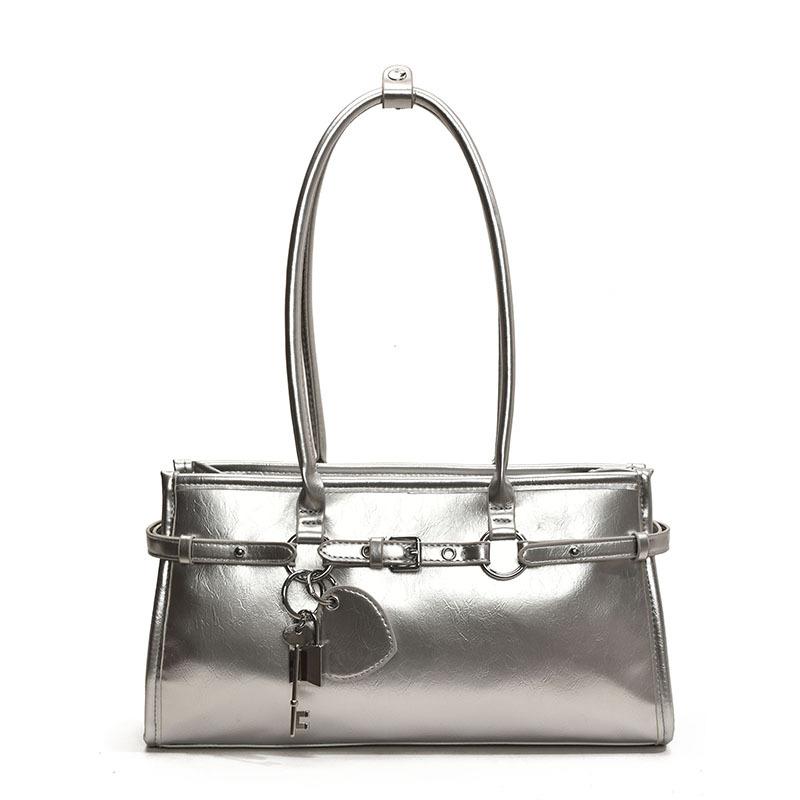 Frühling Neuprodukt Nischendesign personalisierte Ölwachsleder Achsel-Baguettetasche vielseitig Pendeln Temperament tragbare Umhängetasche Damen