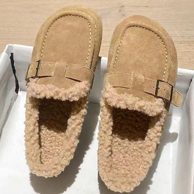 Birkenstock Women's Size 34 Winter Slip-On Furry Shoes - 2025 New Style with Soft Sole for Big Toe Comfort and Pregnant Women