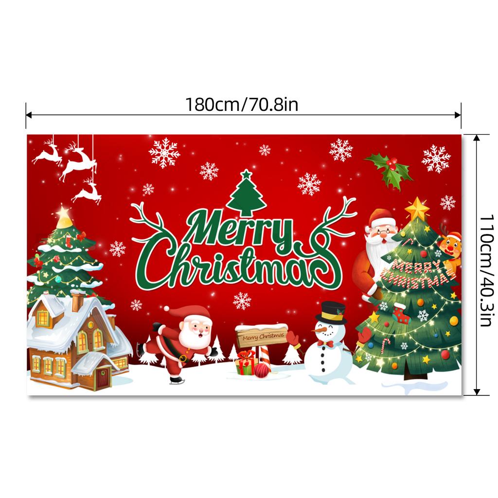 Christmas Background Cloth, Explosive Decorative Banner Hanging Cloth, Camera Couplet Direct Sales