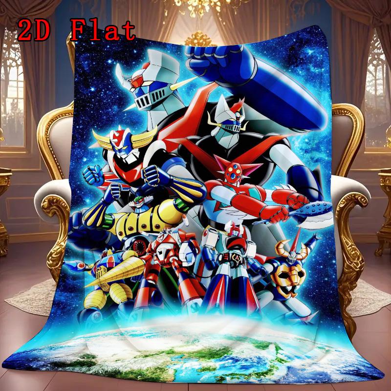 Mazinger Z 2D Flat Pattern Flannel Blanket High quality All Seasons Warmth and Comfort Perfect for Christmas Gifts.MMT0918296