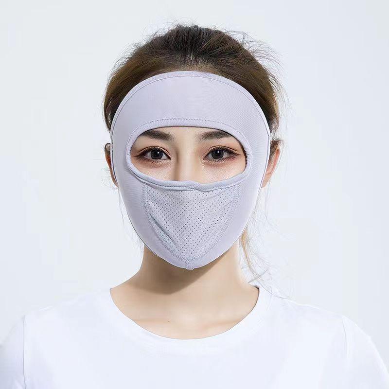 

Brim Sunscreen Facekini: Women s Breathable Full Face UV Protection Mask - UPF50+ Ice Silk Sunshade