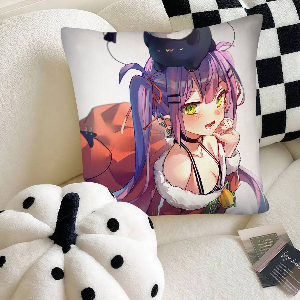 Anime Girl Tokoyami Towa Pillow Case Square Pillow Bedroom Sofa Leisure Comfort Cushion Car Home Decoration