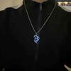 Vintage Punk Luminous Dragon Pendant Necklace Luminous Fire Dragon Pendant Necklace Glow In Dark Party Hallowenjewelry Gift