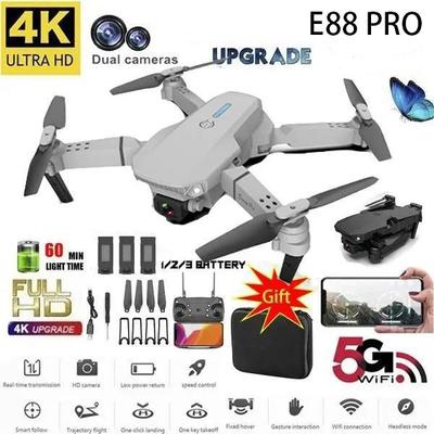 LYZRC E88 PRO dron zdalnie sterowany 4K HD pojedyncza/podwójna kamera optyczne pozycjonowanie przepływu WiFi helikopter FPV RTF z wideo w czasie rzeczywistym z bateriami 1/2/3