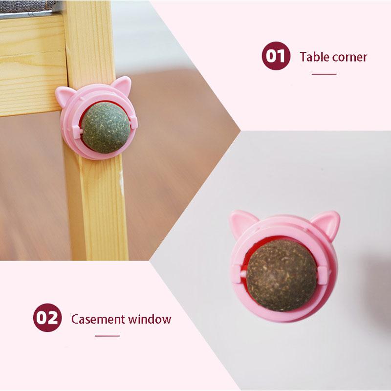 Cats Catnip Cat Toy Natural Ball Removal Cat Grass Treats To Improve Digestion Wall Sticker Scratch Itchy Treat Healthy Supplie