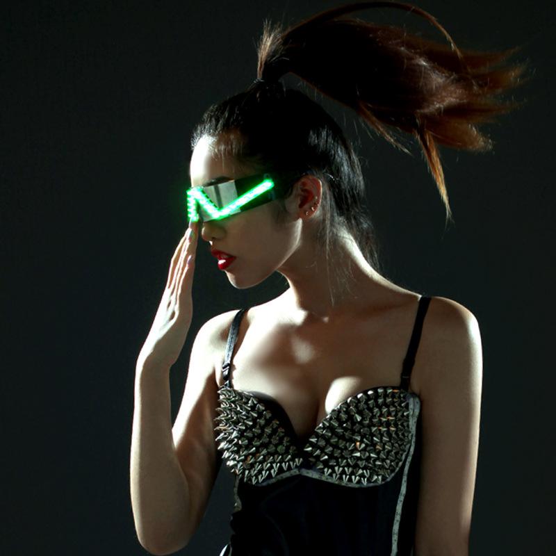 LED Light-Up Glasses & Gloves for Nightclubs, Bars, Concerts, and Street Dance Performances