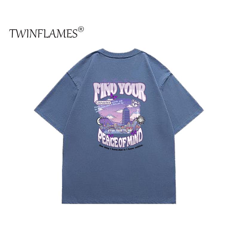 Letter Printed T Shirt Women  Summer Chic Tees Cotton Elegant Clothes Loose Casual Pullover Tops