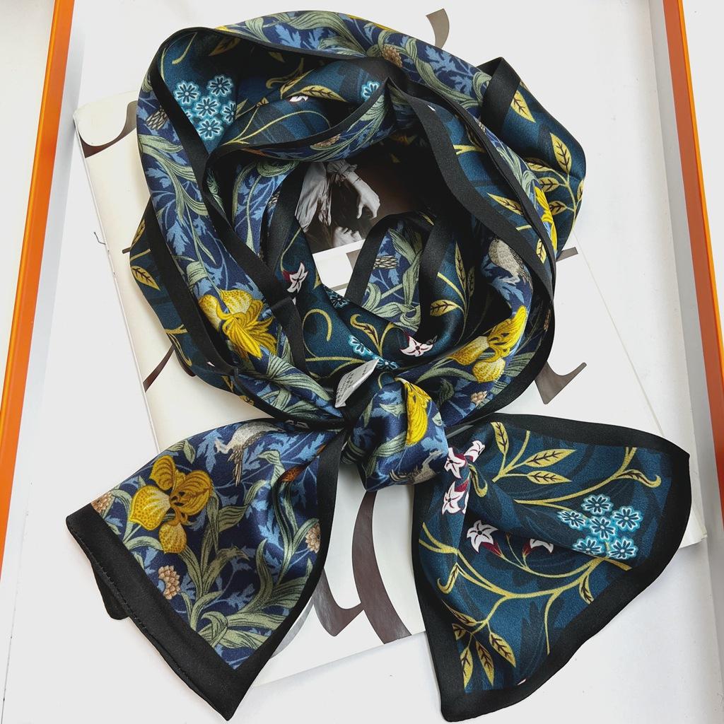 Small Long Scarf, Narrow Silk Scarf, Women'S Spring And Autumn Summer Decoration, Thin Scarf, Yarn Scarf With Shirt, Suit And Tie, Streamer.