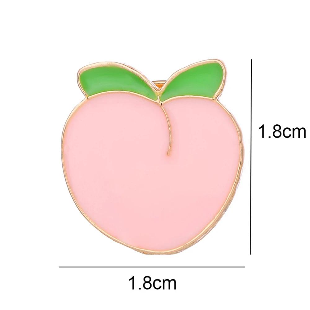 Cute Fruits Series Brooch Cartoon Custom Pins Strawberry Pineapple Peach Apple Persimmon Enamel Badge Jewelry for Backpack Gifts