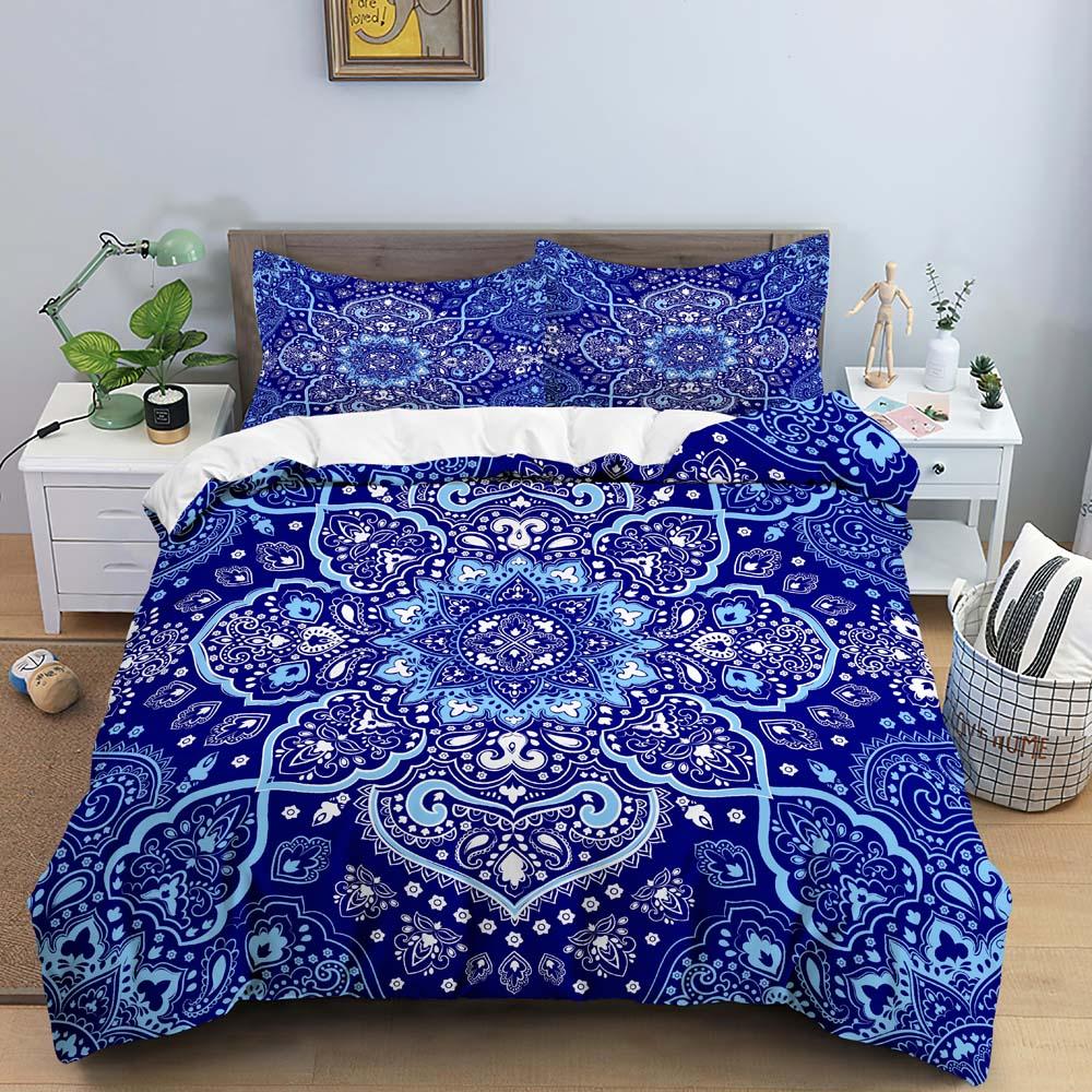 Flower Leaves Duvet Cover Set Fashion Pattern Print Polyester Comforter Covers with Pillow Case King Queen Twin Size Bedding Set