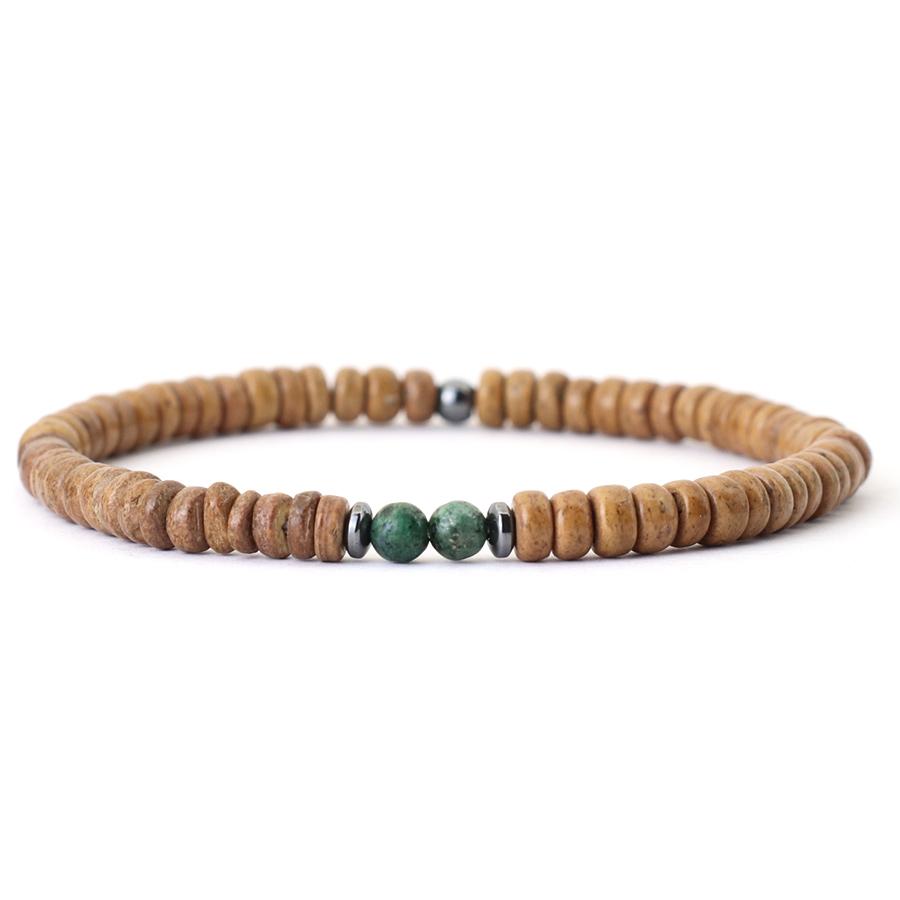 

Noter New Men Natural Coconut Bead Bracelet Vintage Meditation Wooden Braclet Hematite Healing Braslet Tiger Eyes Stone Pulsera
