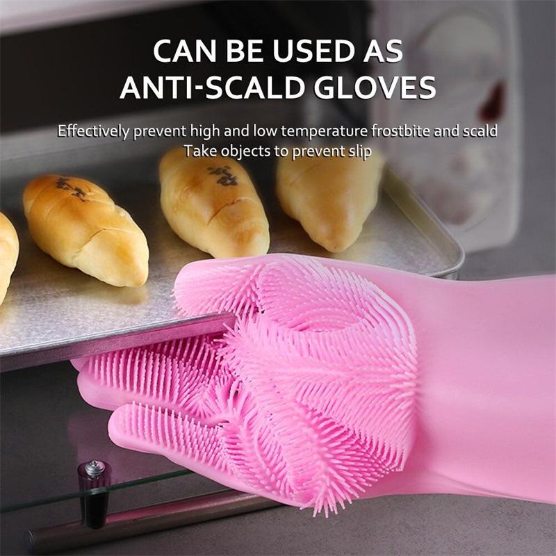 Multifunctional Silicone Dishwashing and Housework Gloves - Heat-Resistant Magic Cleaning Gloves