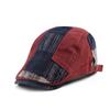 High Quality Baseball Cap Men Women Splicing Striped Contrasting Color Forward Hat Men Women Personalized Fashion Design Beret