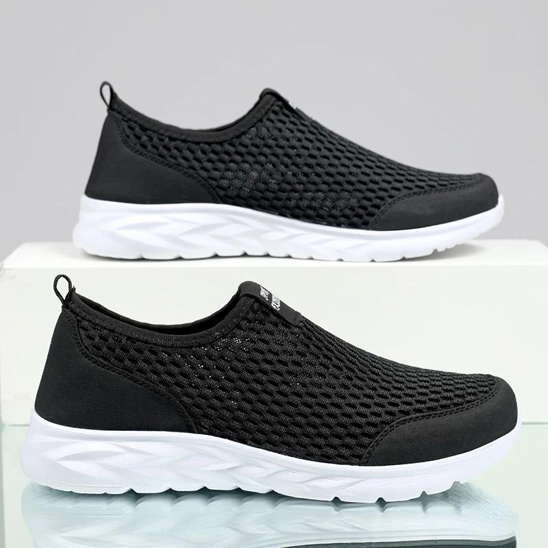 Men Women Summer Casual Sports Sneakers Breathable Lightweight NonSlip Mesh Men's Shoes Outdoor Non Slip Big Size Loafers Walking Male Tennis