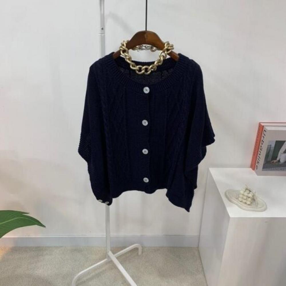 C S Dans la Pièce Gilet Cardigan Poncho Cape Tricoté 4 Couleurs
