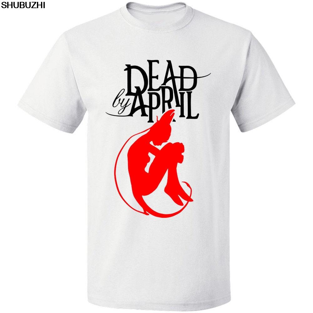 Rock Band Logo Mens Black Dead By April TShirt Tee Size S3XL  Brand shubuzhi New T Shirt Man Cotton sbz4402 S