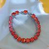Hip Hop Round 8Mm Multicolor Zircon Bracelet Women'S, High Carbon Diamond Bracelet Hand Jewelry