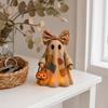 Figura de Fantasma Patchwork Iluminada de Halloween yangyizhi, Lazo Luminoso con Linterna de Calabaza, Lámpara de Fantasmas Decoración para Fiesta Festiva