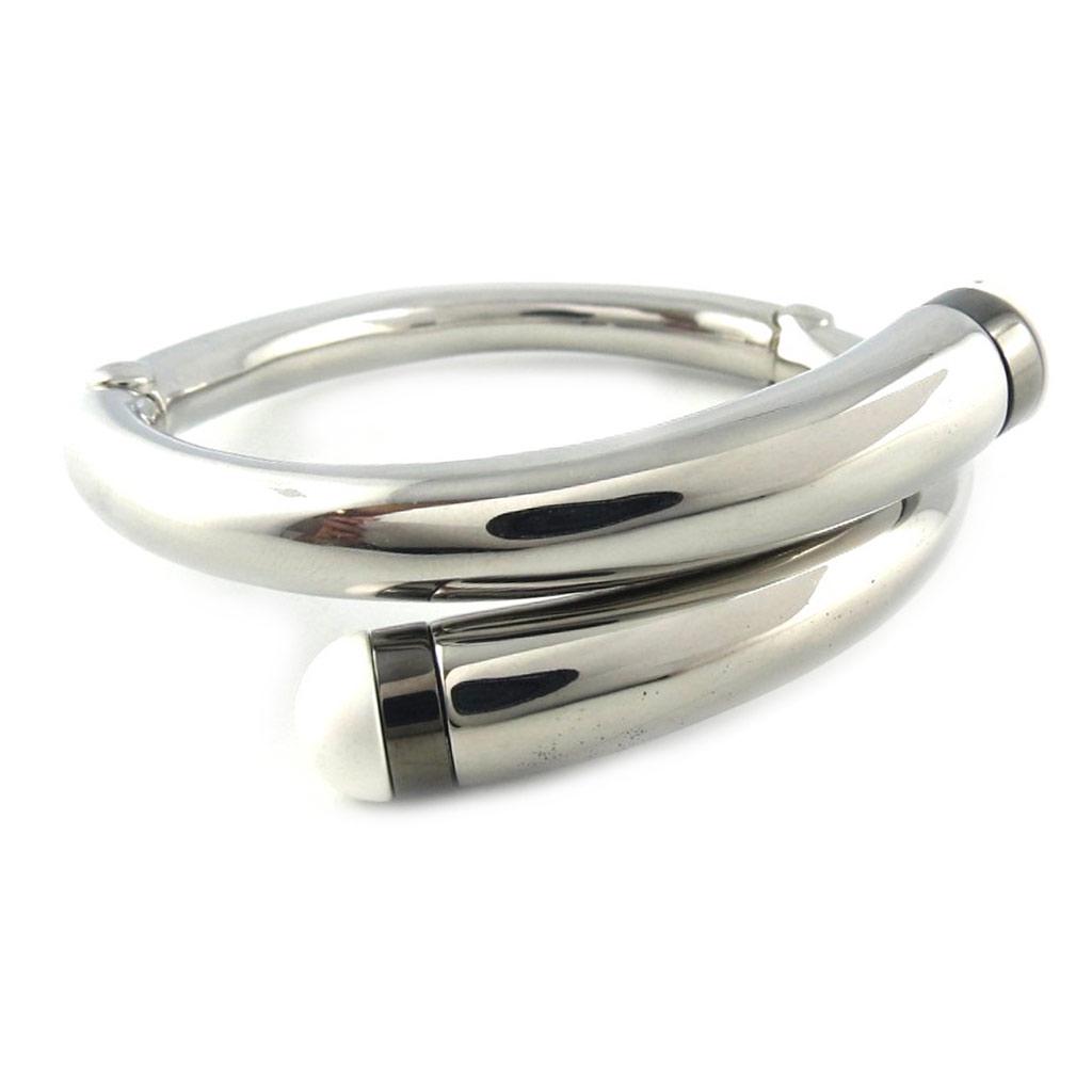 Altesse [L1304] - Bracelet acier 'Calypso' blanc gris argenté (fleur)