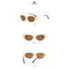 Fashion Retro Metal Frame Oval Sunglasses Women's INS Style Outdoor UV Protection Sun Glasses UV400 Shades Men's Goggles