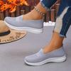 2025 old Beijing autumn and winter new women's sports shoes flying woven shoes breathable casual shoes flat shoes women