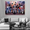 Motocyklisté, americká sexy dívka, plátno, malba, plakát a tisky, nástěnné umělecké obrázky do obývacího pokoje, domácí dekorace, cuadros