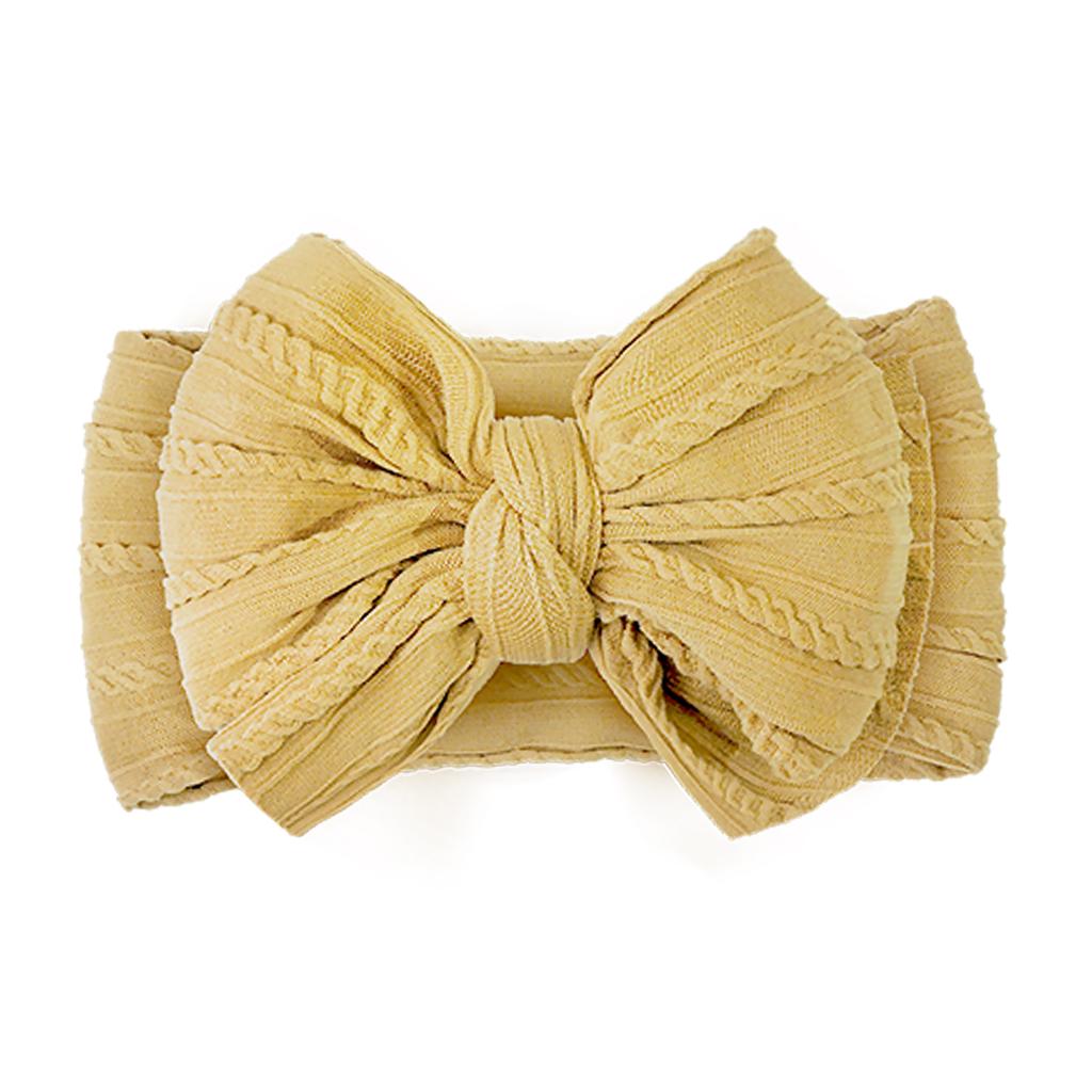 Children's Jacquard Headband Big Bows Newborn Elastic Soft Nylon Headbands For Baby Girl Infant Hair Accessories Kids Headwear