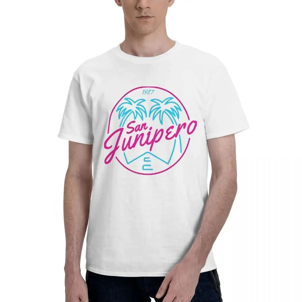 Mirror San Junipero Logo 100 Cotton Casual Breathable Confortable Top Designer Clothes Unisex Unisexs Shirt