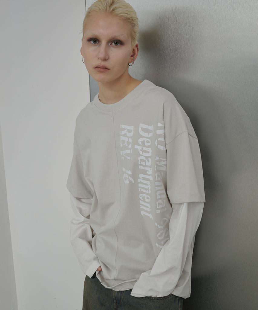 Dieomaidieo 989 Lettering Layered T-Shirt