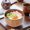 Log Material Noodle Bowl Round Shape Rice Bowl Eco Friendly Soup Container  Soup Serving